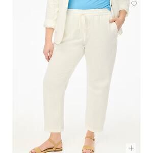J. Crew Factory Cream Straight-Leg Pants